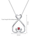 Slovecabin Silver 925 Ring Holder Necklace Birthstone Hug Pendant Adjustable Link Chain Collar Women Fine Jewelry Making - Charlie Dolly