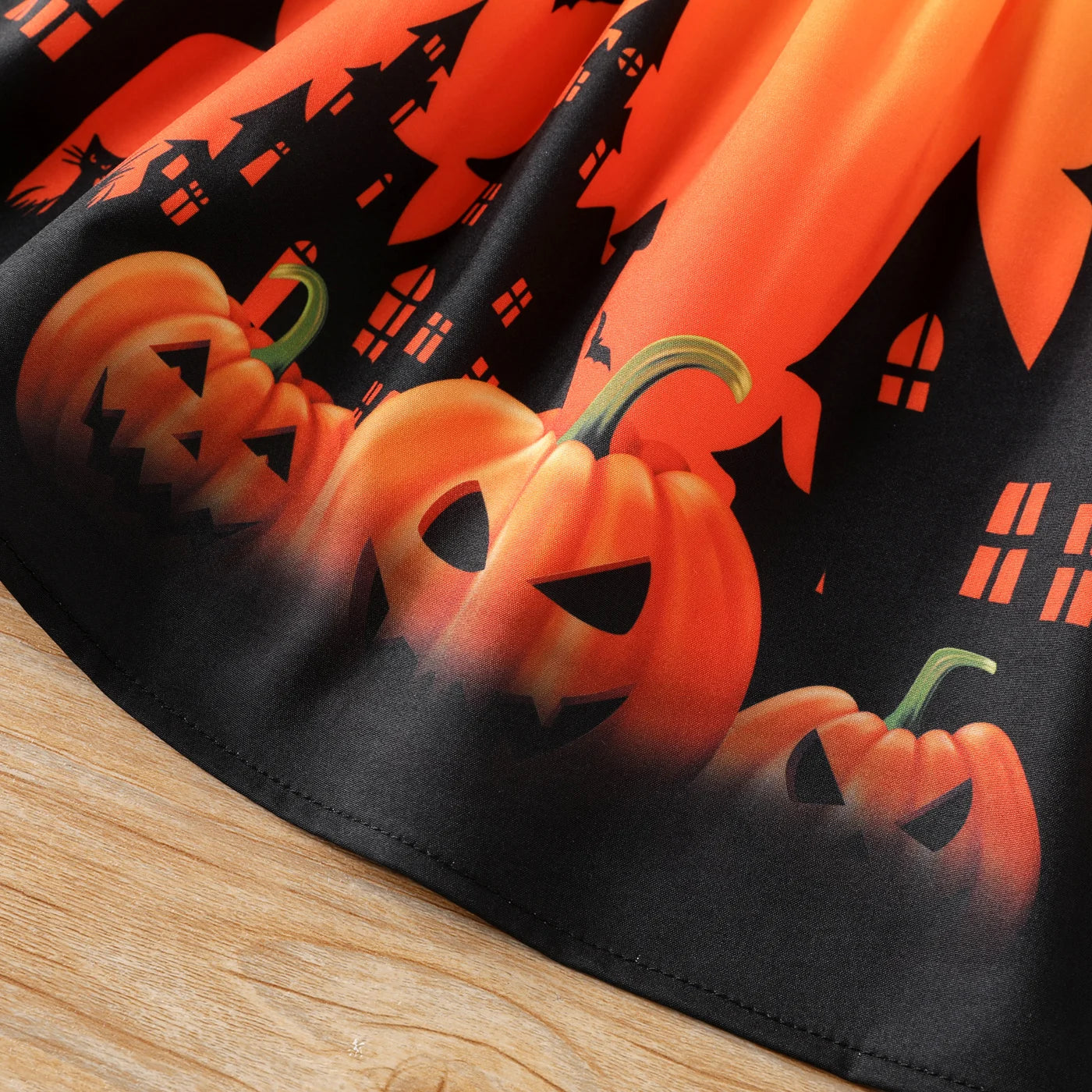 Halloween Toddler/Kid Girl Dress PatPat Pumpkin Print Mesh - Charlie Dolly