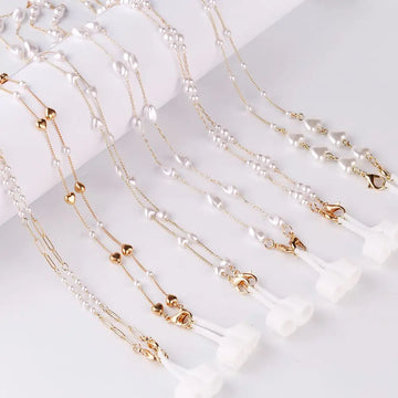 Fashion Pearl Sunglasses Chain Wearing Neck Holding Beaded Lanyard Cord Masks Sunglass Reading Glasses Chain Eyewear Accessories