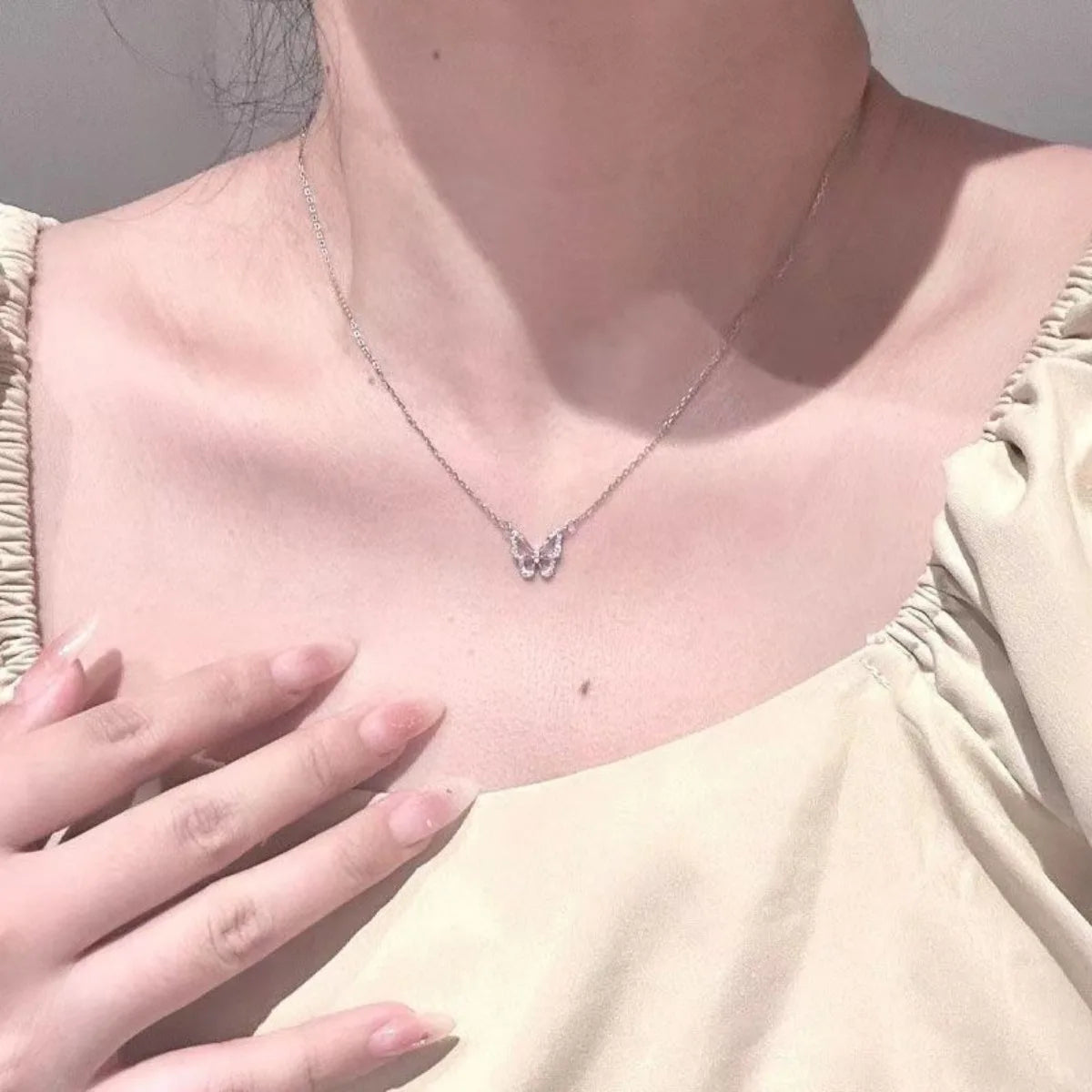 5pcs Pendant Necklace Set: Fresh & Sweet Necklace, Collarbone Chain, Natural Luxury Minimalist Jewelry