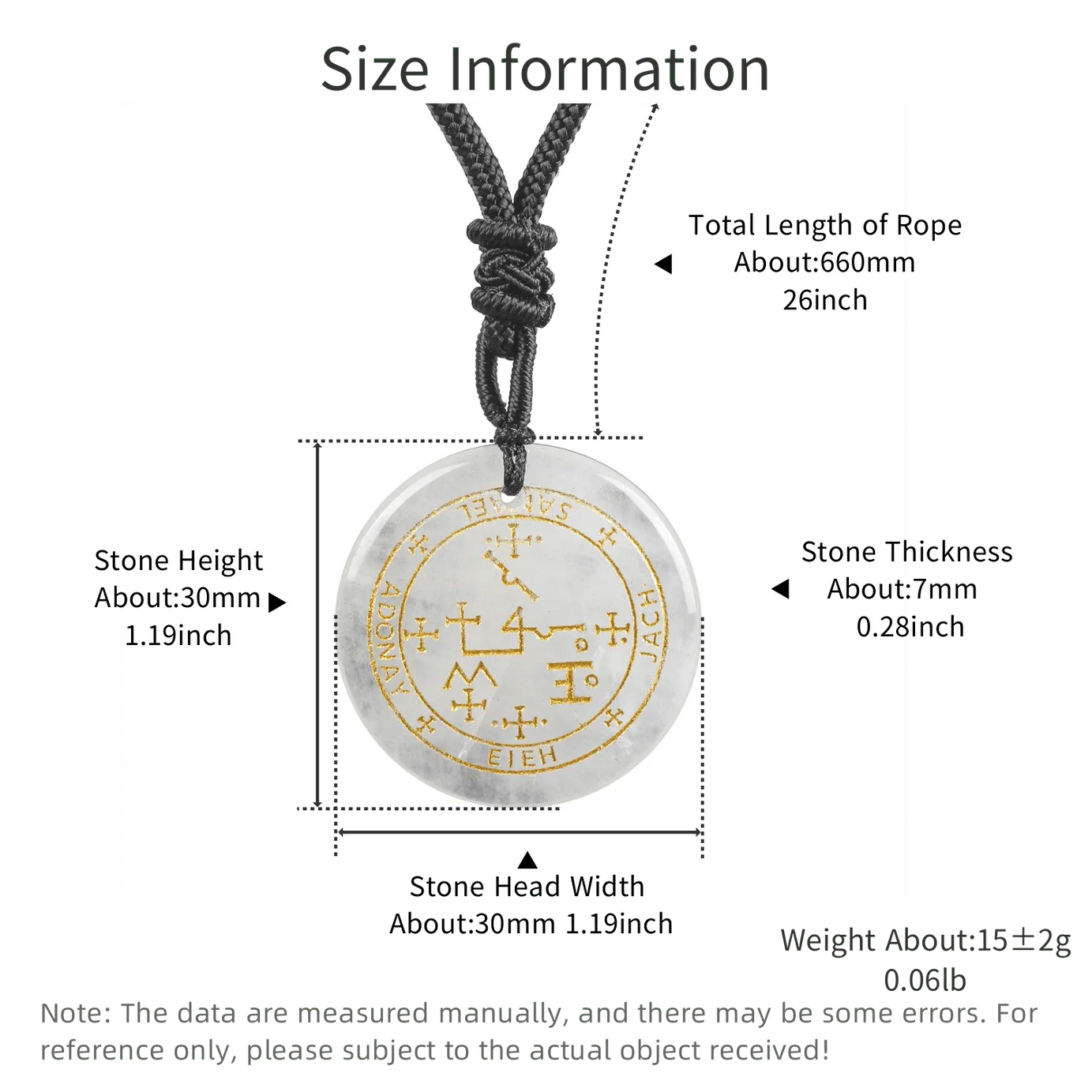 Seven Archangel Natural Crystal Pendant Necklace, Angel Protection Amulet Talisman