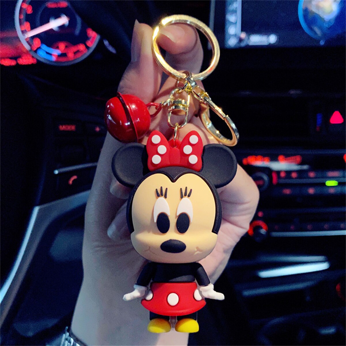 Disney Mickey Mouse Keychains Cute Cartoon Baby Boy Girl Figure Keyring Kawaii Minnie Key Chain Model Kid Toy Children Gift - Charlie Dolly