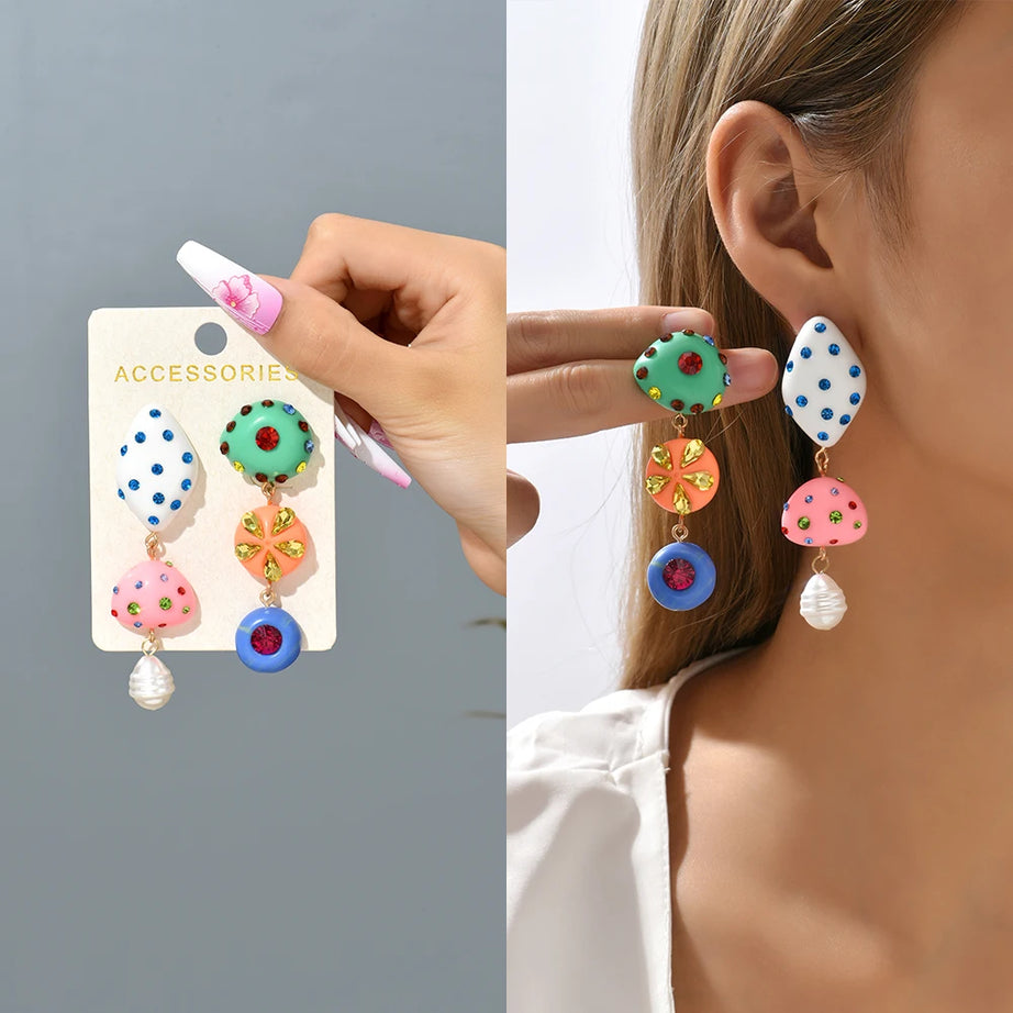 Luxury Charm Pendant Dangle Drop Earrings Jewelry