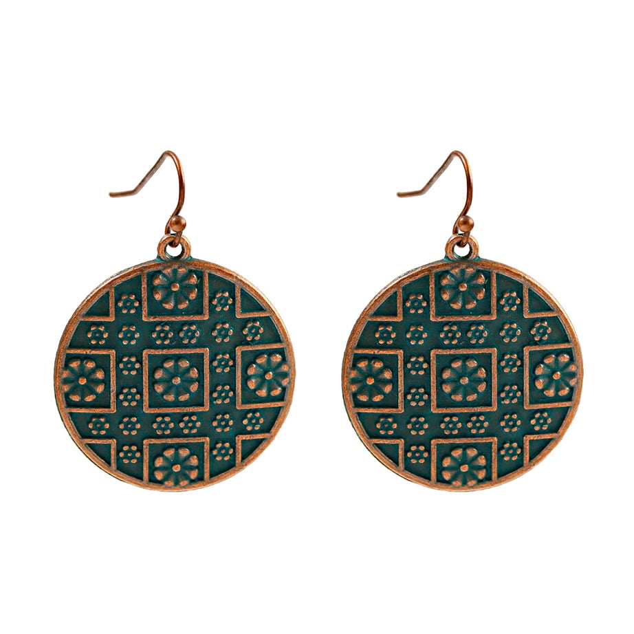 أقراط متدلية مصنوعة من سبائك البرونز العتيق للنساء أقراط Jhumka الهندية ذات سلسلة طويلة بوهو تريبل