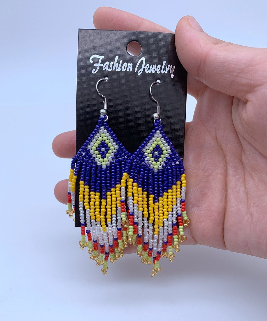 LIMAX New Arrival Colored Beads Earrings Niche Ethnic Style Handmade Jewelry Personality Bohemian Tassel Earrings - Charlie Dolly