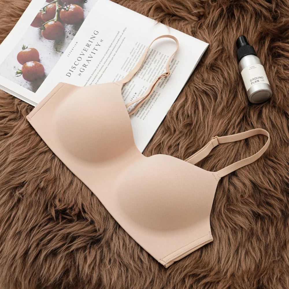 Women Push Up Bra For Small Breast Non-Wire Female Sexy Lingerie Solid Color Seamless Tube Top Bras Beauty Back Underwear Gather - Charlie Dolly