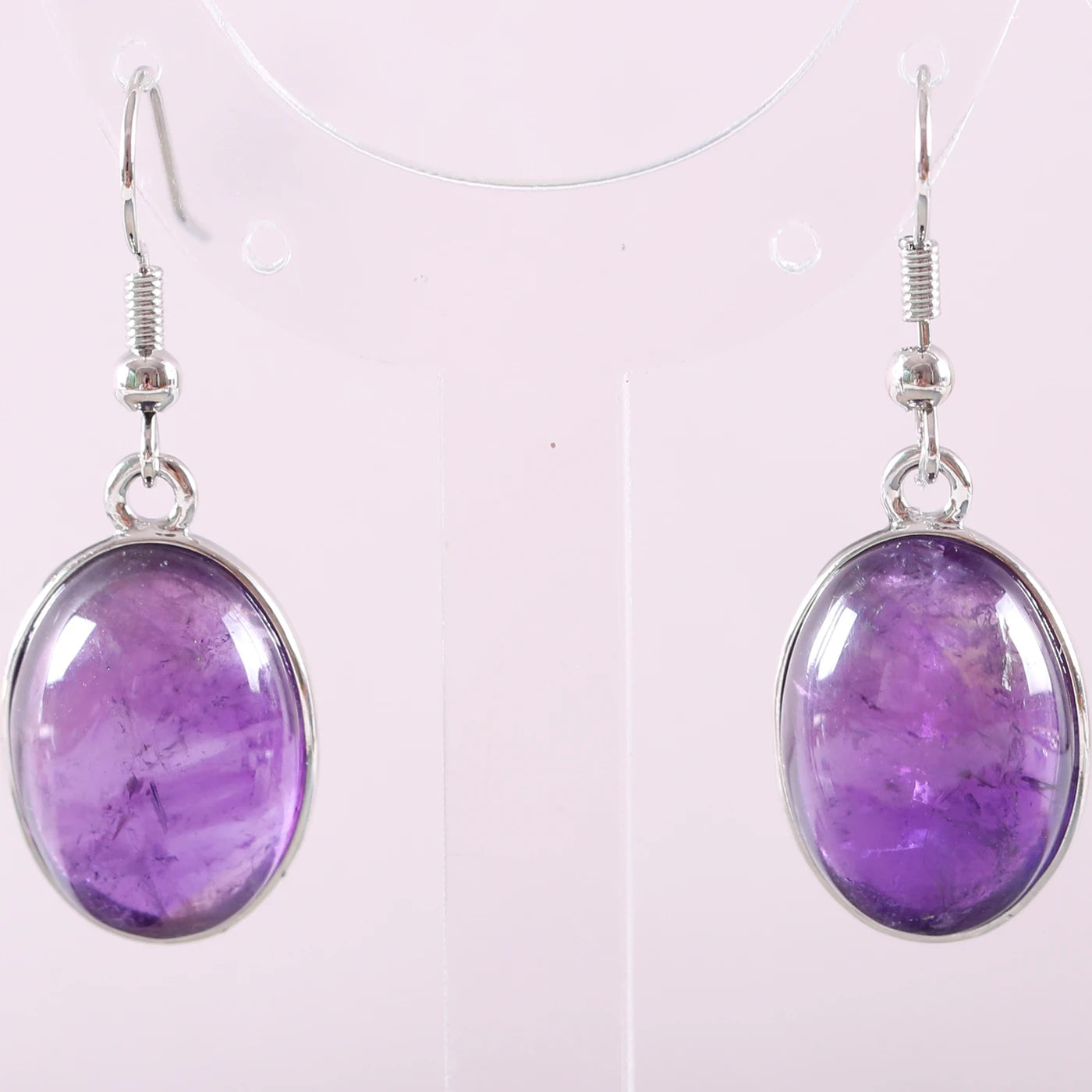 Natural Stone White Opal Howlite Dangle Earrings for Women Gem Blue Lapis Cabochon CAB Oval Beads Drop Earrings