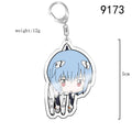 Anime EVA Keychain Cute Q Version Characters Cartoon Print Acrylic Key Chain Ring Holder Bag Charm Classic Jewelry Teens Gift - Charlie Dolly