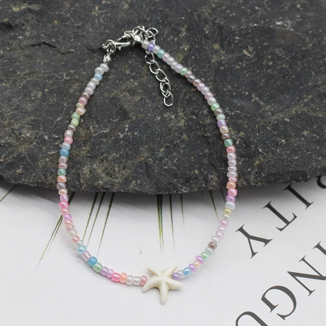 Beach Seashell and Starfish Handmade Beaded Boho Choker