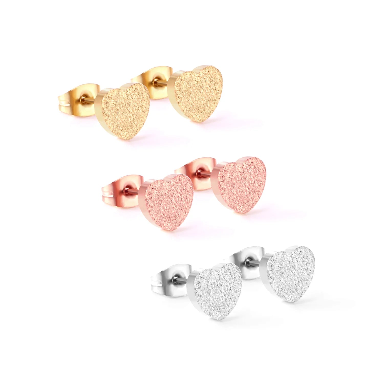LUXUSTEEL 3Pairs Boho Colorful Round Evil Eyes Stud Earrings For Women Men Gold Plated Stainless Steel Turkish Ear Jewelry Set