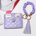 Multi Style Card Wallet PU Leather Keychain For Women Girls Wristlet Bag Tassels Pendant Key Ring Jewelry Gifts - Charlie Dolly