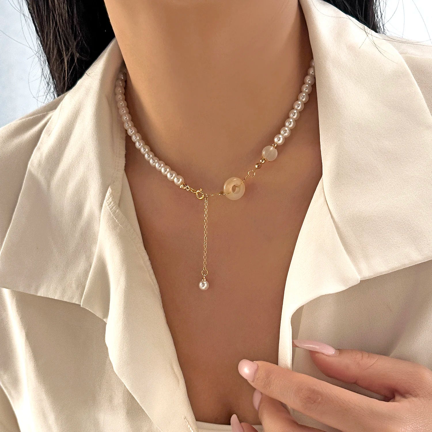 Layered Sun Pendant Bead Choker Necklace Jewelry