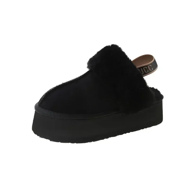 Women's Designer Non-slip Slip on Warm Platform Shoes 2023 Winter New Fashion Thick Fur Slippers Sandals Slides Zapatos De Mujer - Charlie Dolly