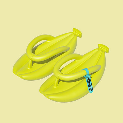 Banana Flip Flops for Women Men Summer Slipper Thick Sole Non-slip Beach Sandals Bathroom Couple Funny Banana Slides