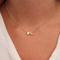 SUMENG Fashion Tiny Heart Dainty Initial Necklace Gold Silver Color Letter Name Choker Necklace For Women Pendant Jewelry Gift - Charlie Dolly