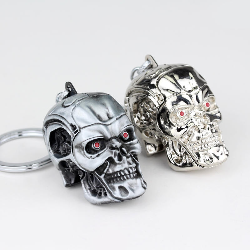 Vintage Charm Terminator Skull Head Keychain Men Women Fashion Pendant keyring Jewelry Car Key Accessories - Charlie Dolly