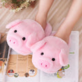 Winter Women Warm Indoor Slippers Ladies Fashion Cute Pink Pig Shoes Women's Soft Short Furry Plush Home Floor Slipper SH467 - Charlie Dolly
