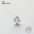 925 Sterling Silver Zircon Crystal Pearl Pendant Choker Necklace Transparent Fishing Line 2020 Fine Jewelry For Women - Charlie Dolly