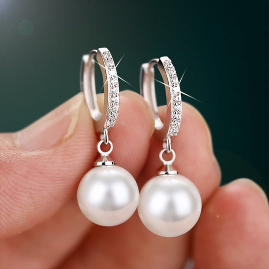 LByzHan 2020 Pearl Earrings Genuine Natural Freshwater Pearl 925 Sterling Silver Earrings Pearl Jewelry For Wemon Wedding Gift - Charlie Dolly