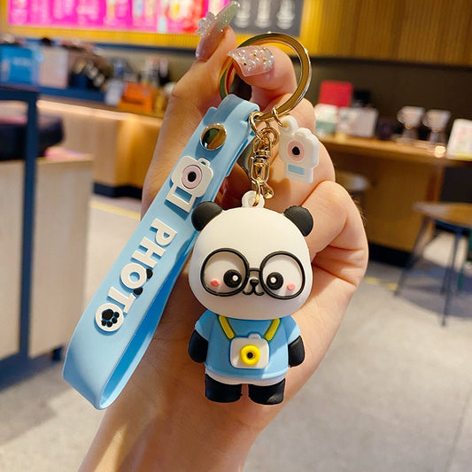 Cartoon Cute Panda Keychain Adorable Animal Keyring Men and Women Kids Bag Pendant Car Key Chain Key Ring Gift for Children - Charlie Dolly