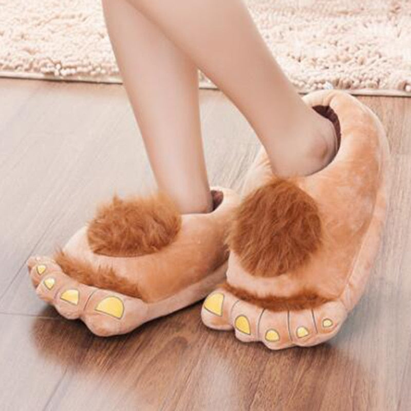 Women Men Plush Slipper Big Feet Creative Men And Women Slippers Winter House Shoes Funny Home Soft Shoes Cotton slippers s135