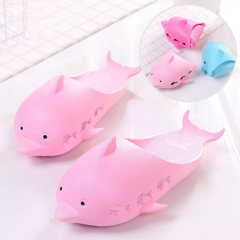 2022 ladies animal dolphin slippers summer men's sandals beach shoes outside funny bathroom floor home lovers slippers - Charlie Dolly