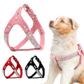 Soft Suede Leather Puppy Dog Harness Rhinestone Pet Cat Vest Mascotas Cachorro Harnesses For Small Medium Dogs Chihuahua Pink - Charlie Dolly
