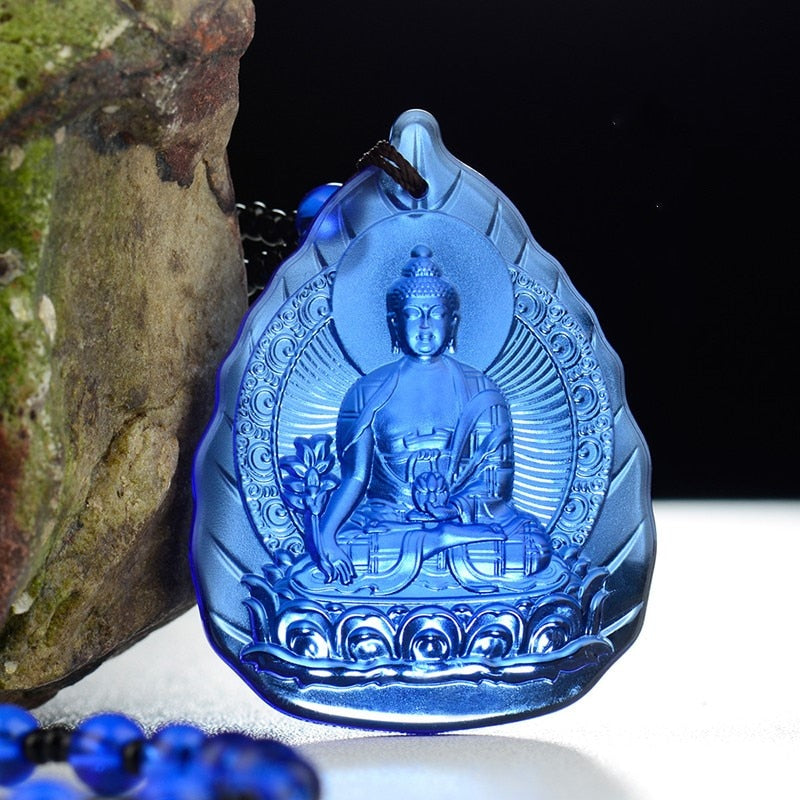 52.5x40mm Buddha Glazed drop Pendant Necklace 65cm chain length necklace high quality - Charlie Dolly