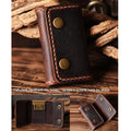 FANCODI Handmade Vintage Genuine Leather Key Holder Men keyChain Cover Leather Key Wallet Men key case bag Women Key Organizer - Charlie Dolly