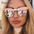 Emosnia Pink Sunglasses Rose Gold Skull Oversize Sunglasses Women Brand Designer Big Frame Sun Glasses For Female Ladies Eyewear - Charlie Dolly