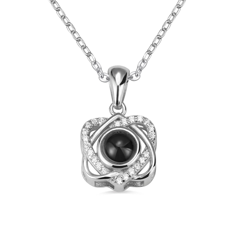 Customized Opposites Attract Projection Necklace Personalized Necklace With Photo Inside Pet Photo Projection Necklace - Charlie Dolly