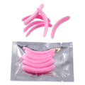 3pairs Pink Eyelash Perm Silicone Pad Recycling Lashes Rods Shield lifting 3D Eyelash Curler Makeup Accessories Applicator Tool - Charlie Dolly