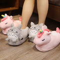 One Size US 6-10.5 Winter Men Women  Slippers Indoor Toys Animal Unicorn Dinosaur Husky Totoro Shoes Warm Home House Slides - Charlie Dolly