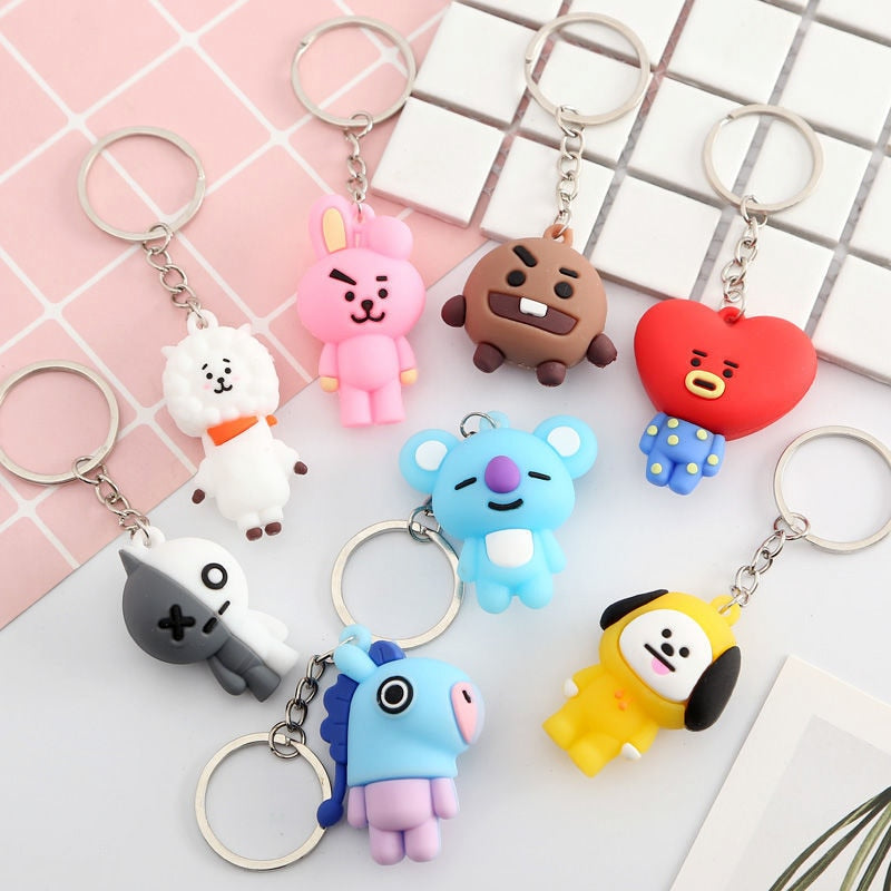 Korean Stars Kpop Btss Fans Keychain Cute Animal btt211 Doll Bag Pendant Adorable kawaii Keyring Jewelry Accessories For Women - Charlie Dolly