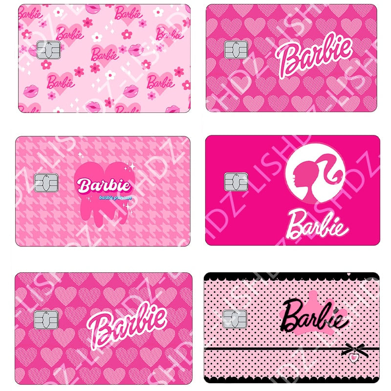 14 Styles Kawaii Barbie Matte Card Stickers Cartoon Fashion Diy Credit Debit Card Game Card Skin Sticker Cover Decor Only Front - Charlie Dolly