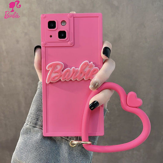 Barbie Rose Red Square Iphone13 14Plus Xr Xsmax Promax Phone Case Fashion Cute Kawaii Anti Fall Shockproof Soft Pendant Girls - Charlie Dolly