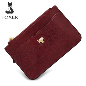 FOXER Brand Female Coin Packet Split Leather Card Holder Women Wallet Gift For Girl&#39;s Stylish Lady Short Clutch Purse Key Cases - Charlie Dolly