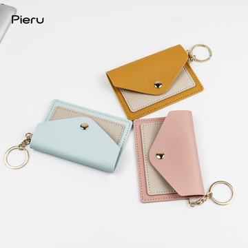 Korean Version Card Holder Cute Student Candy Color Ultra-thin Wallet Multi-card ID Holders Package Keychain Small Wallet Purse - Charlie Dolly