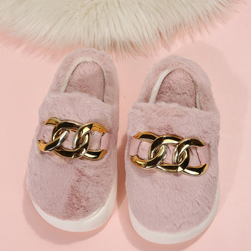 Women Cute Plush Slippers Boys Home Warm Indoor Shoe Furry Ladies Slippers Girls Cotton Slippers Fur Flip Flops - Charlie Dolly