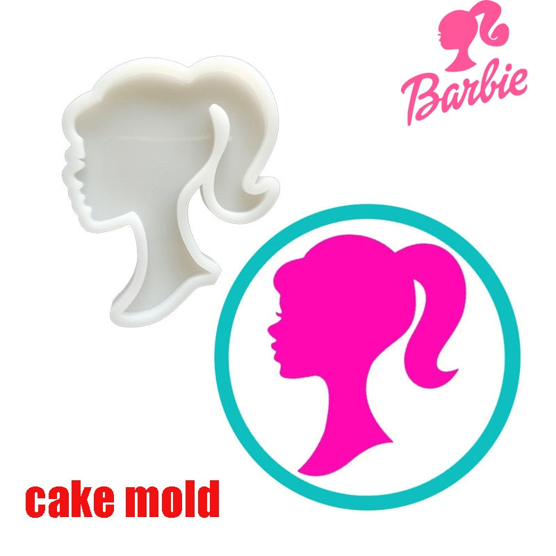 Barbie Princess Head Silicone Mold Diy Cake Decorating Fondant Touch Chocolate Biscuit Fudge Baking Tools Supplies Toy Gifts - Charlie Dolly