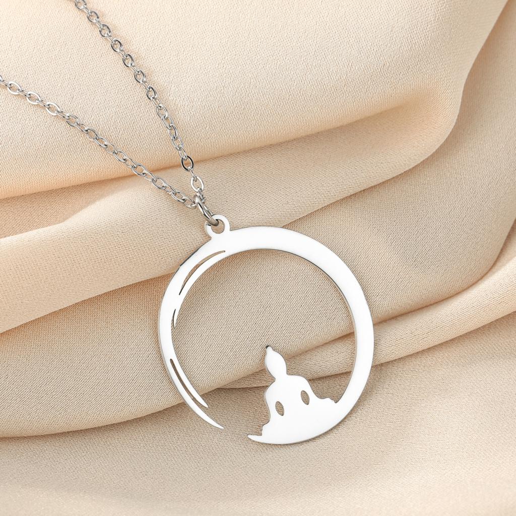 Todorova Stainless Steel Round Buddhism Meditation Pendent Buddha Yoga Necklace For Women Men Amulet Choker Jewelry Gifts - Charlie Dolly