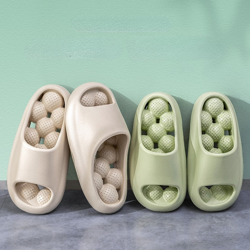 Message Platform Bubble Slippers Home Waterproof Summer Beach Shoes for Women Slides Non Slip Flat Sandals Ladies Shoes 2023 - Charlie Dolly