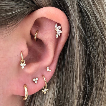 ROXI Small Crown Moon Star Lightning Constellation Stud Earrings for Women 925 Sterling Silver Piercing Earring Kolczyki Damskie - Charlie Dolly