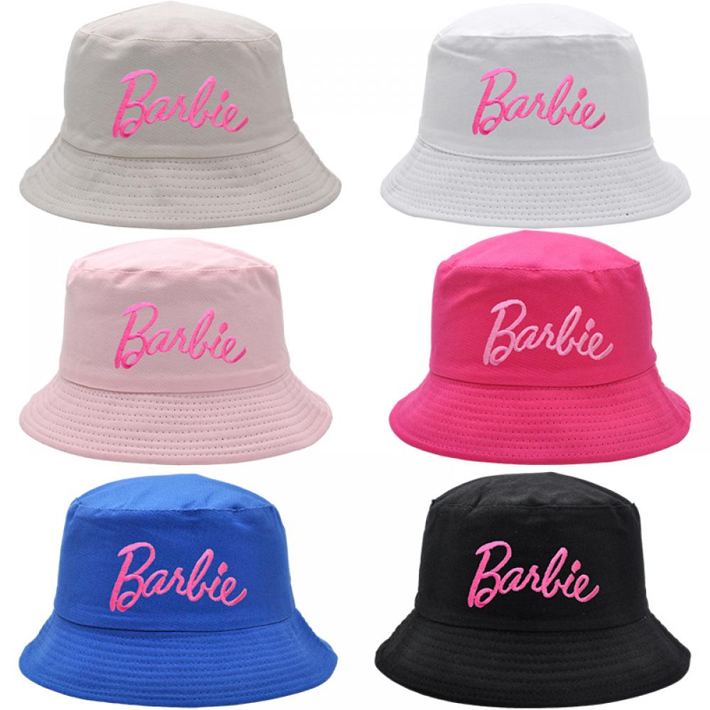 Fashion Barbie Fisherman Hat Kawaii Girls Embroidery Letter Women Outdoor Sunscreen Cap Summer Casual Beach Sunshade Caps Gifts - Charlie Dolly