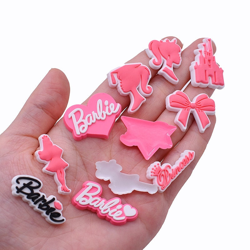 20Pcs Kawaii Barbie Diy Jewelry Accessories Anime Cartoon 3D Doll Phone Case Hairpin Earrings Keychain Patch Charm Gifts Toys - Charlie Dolly