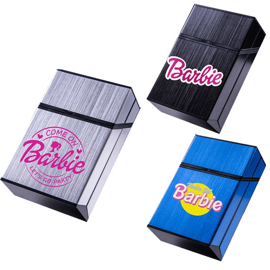 Fashion Kawaii Barbie Cigarette Case Anime Girls Portable Moisture-Proof Aluminum Alloy Storage Holder Pocket Box Birthday Gifts - Charlie Dolly