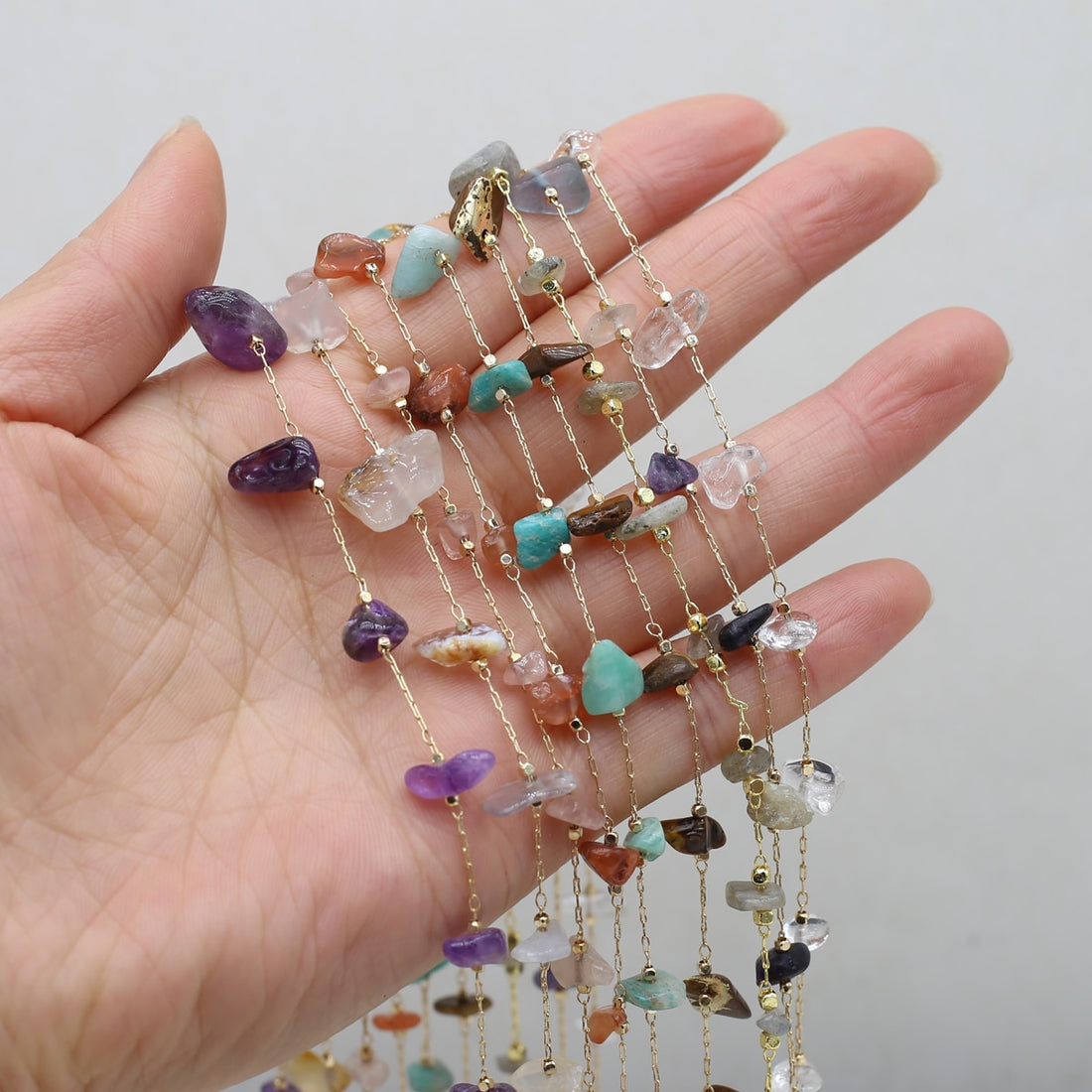 Natural Crystal Glasses Chain Trendy Quartzs Eyeglasses Chains for Women Men Glasses Mask Accessories Wholesale Length 80cm - Charlie Dolly