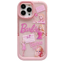 Ins Pink Barbie Princess Doll Stand Iphone 14Promax Case Y2K Girls Transparent Protective Holder Female Soft Smartphone Shell - Charlie Dolly