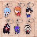 Anime EVA Keychain Cute Q Version Characters Cartoon Print Acrylic Key Chain Ring Holder Bag Charm Classic Jewelry Teens Gift - Charlie Dolly