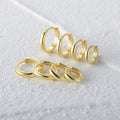 CANNER 5/6/7/8/9mm Real 925 Sterling Silver Hoop Earrings for Women Piercing Earings Round Circle Earring Jewelry pendientes - Charlie Dolly